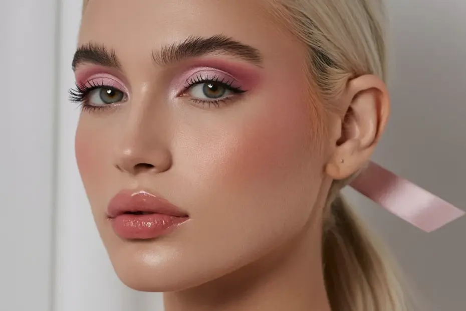 Pink Glitter Eyeshadow with Winged Eyeliner | Glam Party Makeup Look