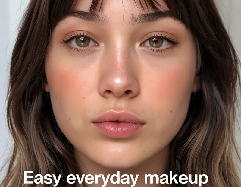 Easy Everyday Makeup for School | Beginner Tutorial with Natural Glow | Soft Pink Lips & Subtle Eyes