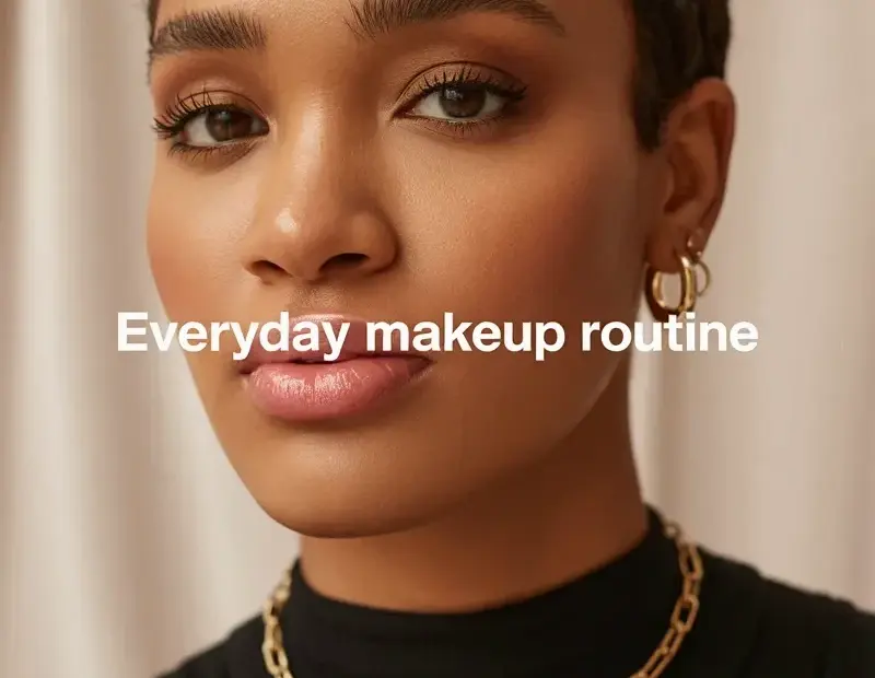Budget Beauty Look: Natural Makeup, Pixie Cut & Gold Jewelry
