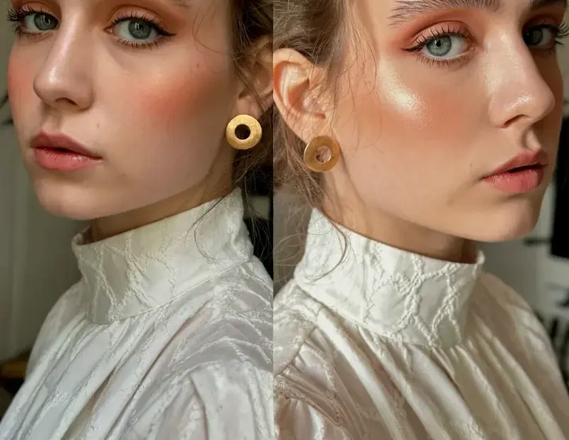 Wedding Guest Makeup with Warm Brown Eyeshadow and a Romantic Updo